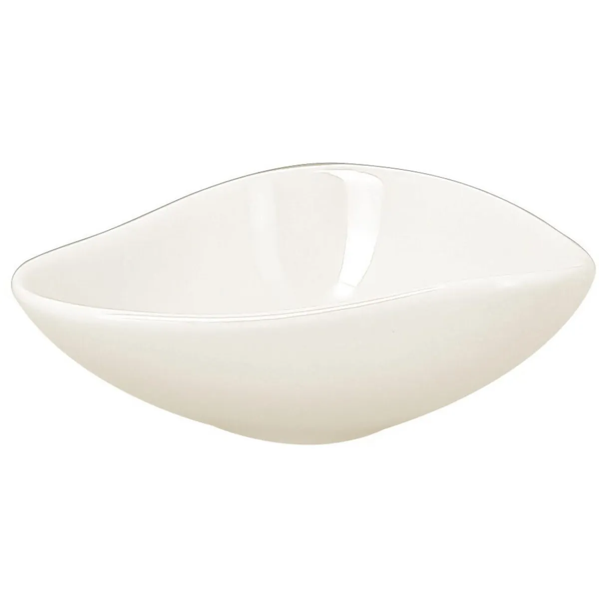 Bol ovale ivoire porcelaine vitrifiée 10 cm Shaped - RAK New