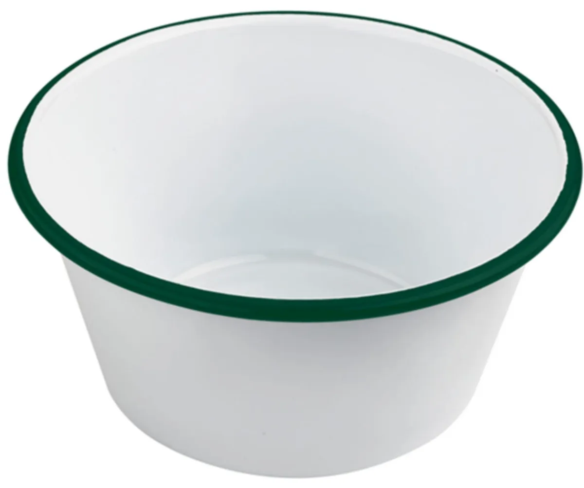 Aucune Bol rond blanc acier émaillé 14 cm Ø 14 cm Clearance