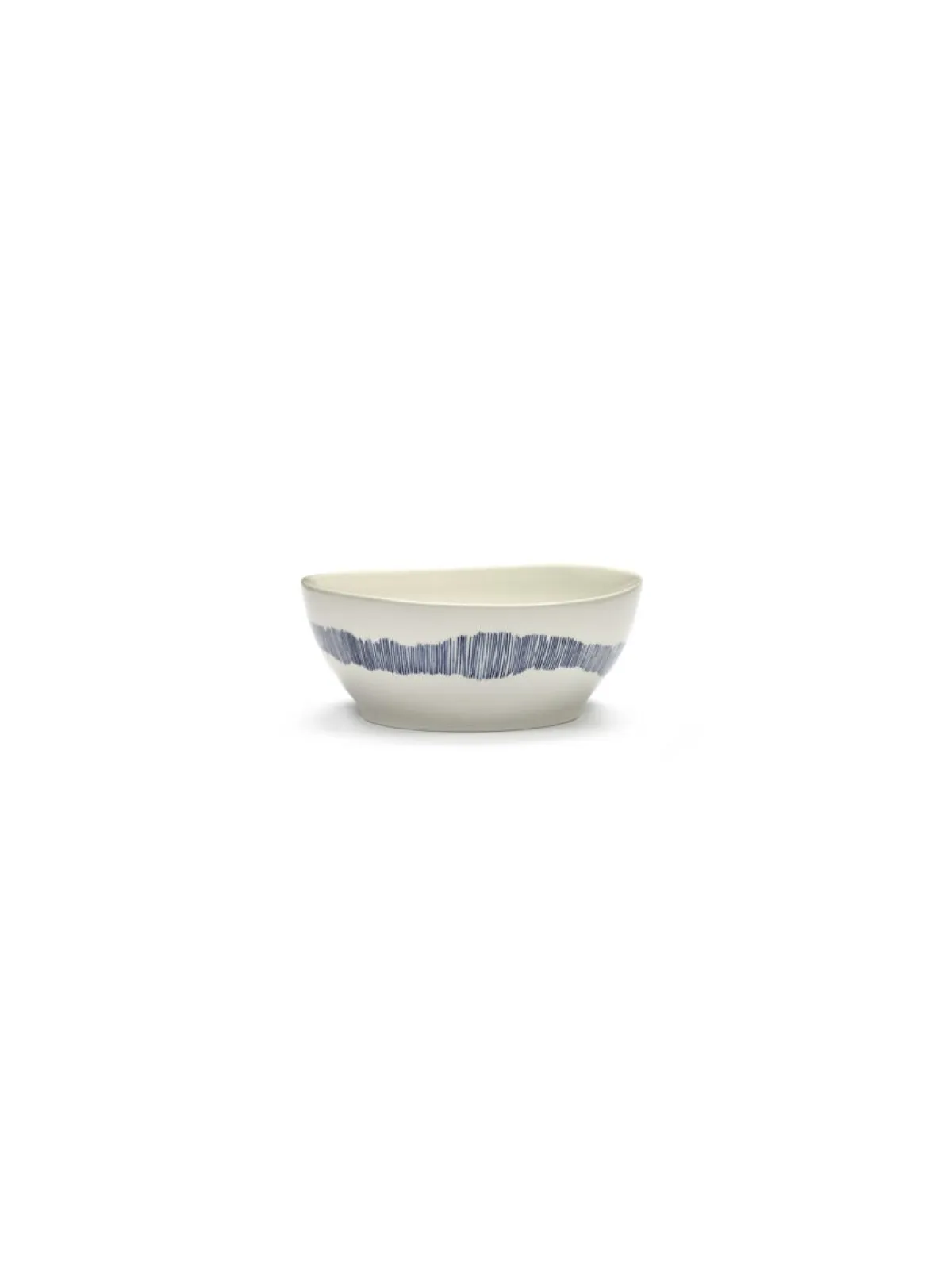 Bol rond blanc swirl - stripes bleu grès émaillé Ø 18 cm Feast By Ottolenghi - SERAX Clearance