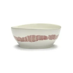Bol rond blanc swirl - stripes rouge grès émaillé Ø 18 cm Feast By Ottolenghi - SERAX Sale