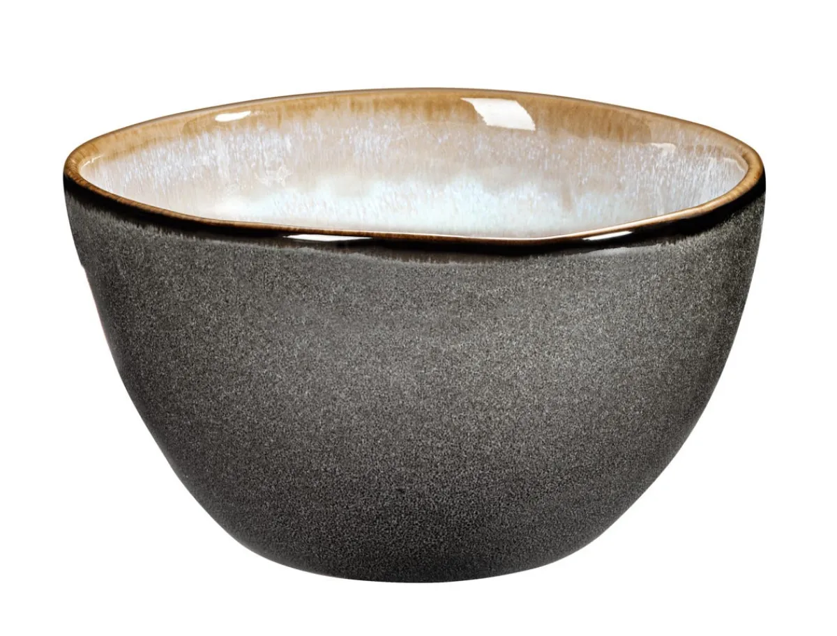Bol rond bleu grès émaillé 60 cl Ø 13,8 cm Shadow - MEDARD DE NOBLAT