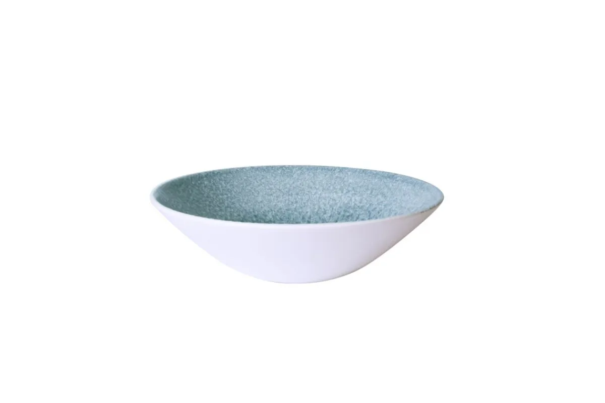 Bol rond bleu porcelaine vitrifiée Ø 22 cm Raku Topaz - CHURCHILL Sale