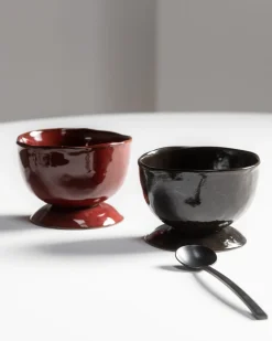 SERAX Bol rond ébène grès émaillé Ø 13 cm La Mère Outlet