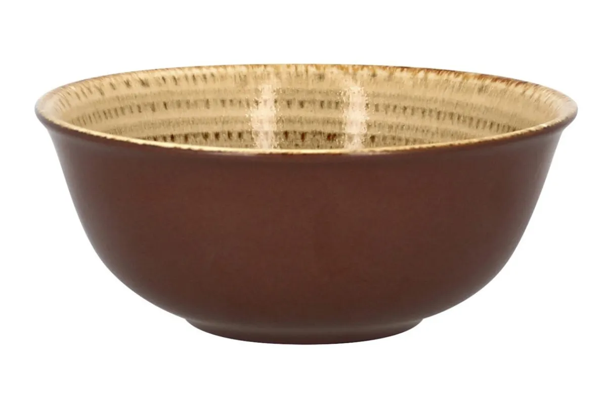 RAK Bol rond brun porcelaine vitrifiée Ø 16 cm Twirl Sale