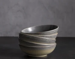 Bol rond gris porcelaine Ø 17,8 cm Evo Granite - DUDSON New