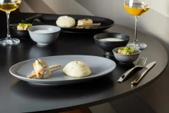 Bol rond gris porcelaine vitrifiée Ø 12 cm Shale - RAK Clearance