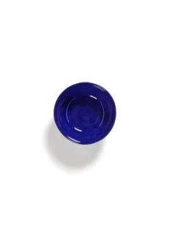 SERAX Bol rond lapis lazuli swirl - stripes blancs grès émaillé Ø 18 cm Feast By Ottolenghi Clearance