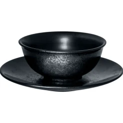 Bol rond noir porcelaine vitrifiée Ø 12 cm Karbon - RAK Online