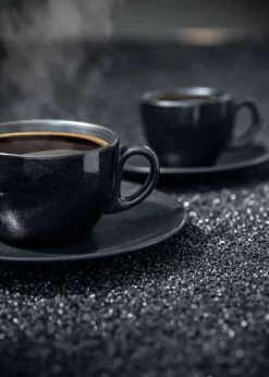 Bol rond noir porcelaine vitrifiée Ø 12 cm Karbon - RAK Online
