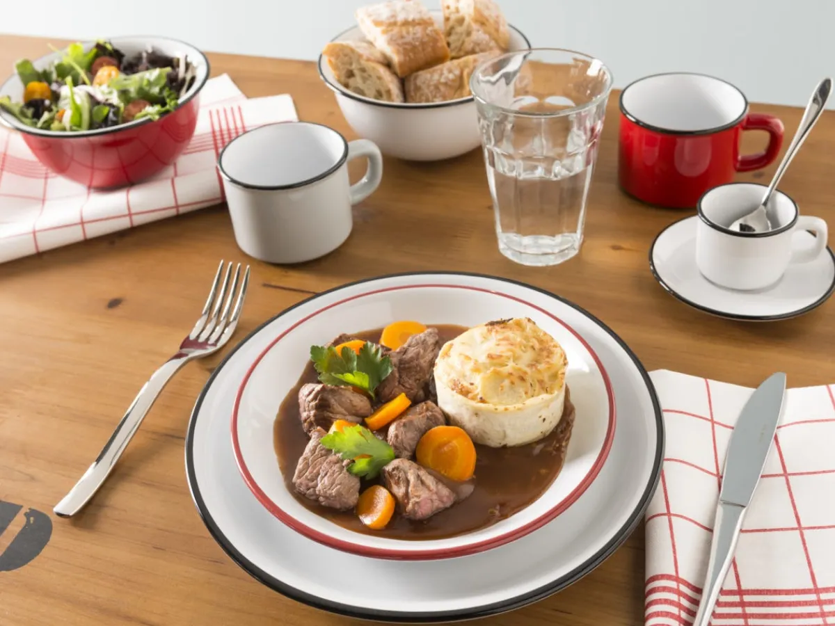 PRO.MUNDI Bol rond rouge grès émaillé Ø 16 cm Bistrot New