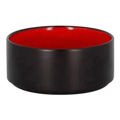 Bol rond rouge porcelaine vitrifiée Ø 14 cm Fire - RAK Discount