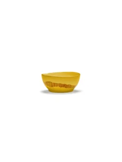 Bol rond sunny yellow - stripes rouge grès émaillé Ø 16 cm Feast By Ottolenghi - SERAX Outlet