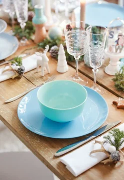 LUMINARC Bol rond turquoise verre opal Ø 14,5 cm Diwali Discount