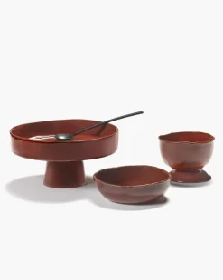 SERAX Bol rond Venetian red grès émaillé Ø 13 cm La Mère Discount