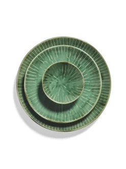 Bol rond vert grès émaillé 12 cm Ø 12 cm Verde Lanza - SERAX