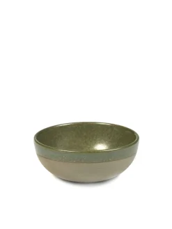 SERAX Bol rond vert grès émaillé Ø 11 cm Surface Clearance