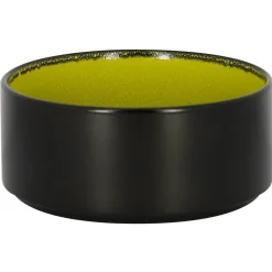 Bol rond vert porcelaine vitrifiée Ø 14 cm Fire - RAK Outlet