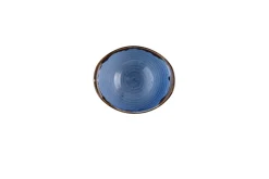 DUDSON Bol à salade / légumes ovale bleu indigo porcelaine vitrifiée 19 cm Harvest Clearance