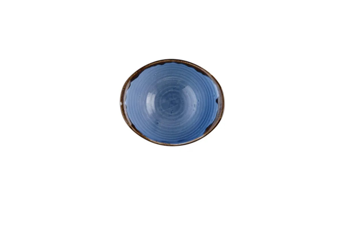DUDSON Bol à salade / légumes ovale bleu indigo porcelaine vitrifiée 19 cm Harvest Clearance