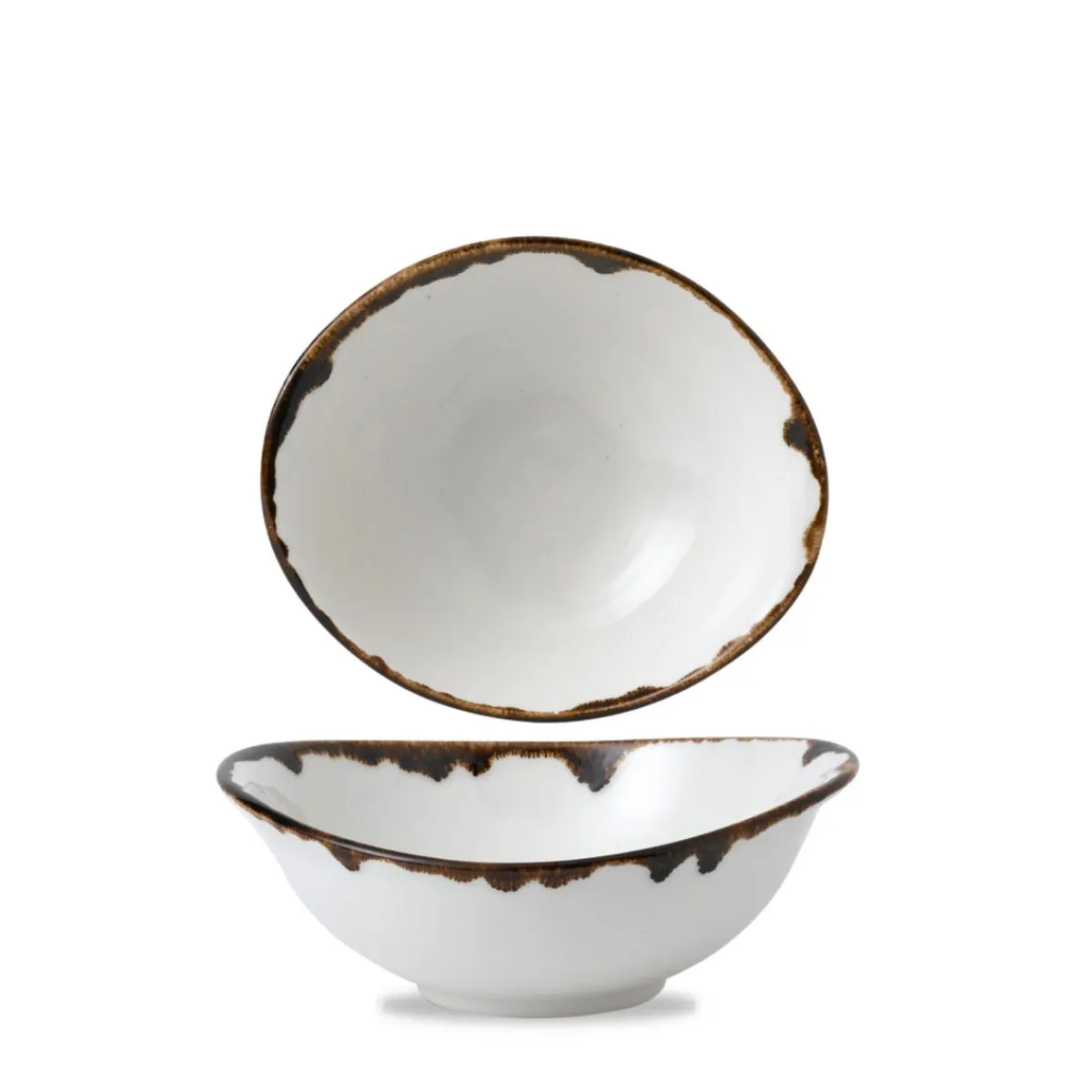 DUDSON Bol à salade ovale blanc porcelaine vitrifiée 17,4 cm Harvest Sale