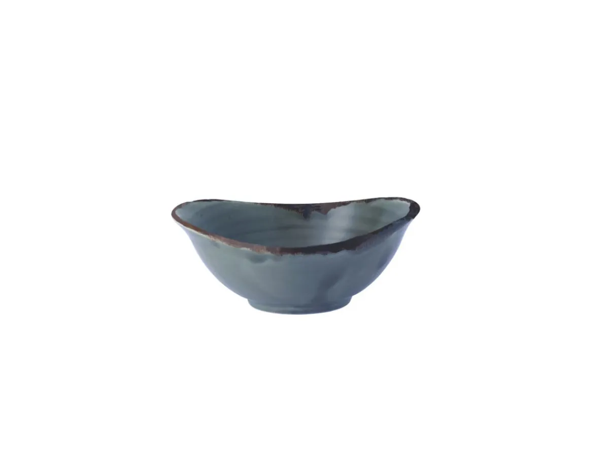 Bol à salade ovale bleu porcelaine vitrifiée 17,4 cm Harvest - DUDSON