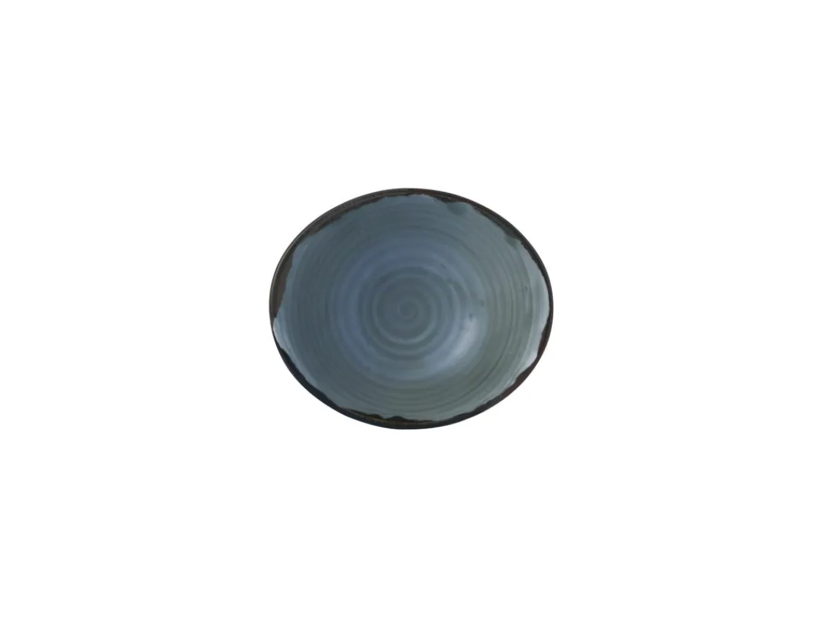 Bol à salade ovale bleu porcelaine vitrifiée 17,4 cm Harvest - DUDSON