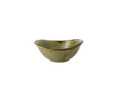 Bol à salade ovale vert porcelaine vitrifiée 17,4 cm Harvest - DUDSON New
