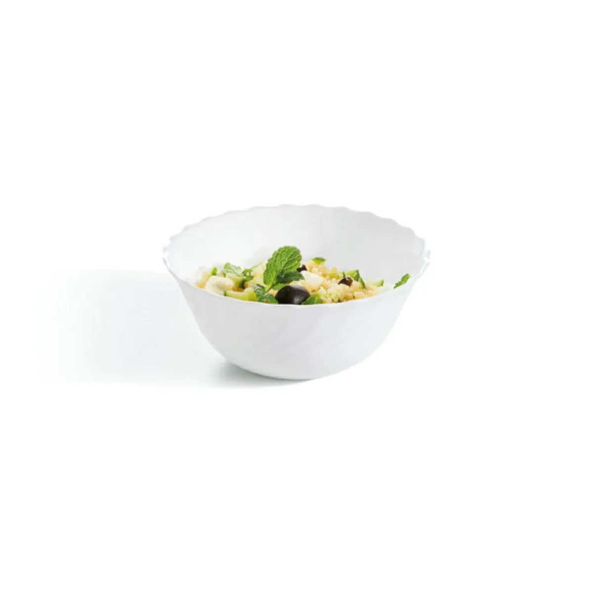 Bol à salade rond blanc verre opal Ø 17,9 cm Trianon - ARCOROC Clearance