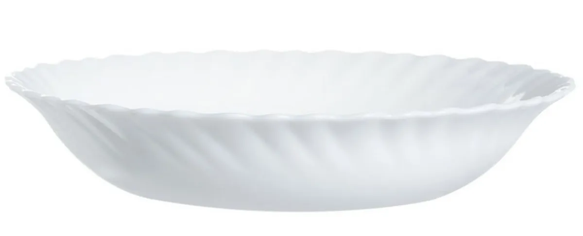 Bol à salade rond blanc verre opal Ø 18 cm Feston - LUMINARC