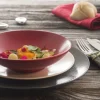 Bol à salade rond rouge grès émaillé Ø 19 cm Stone - MEDARD DE NOBLAT