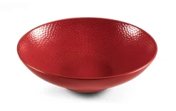 Bol à salade rond rouge grès émaillé Ø 19 cm Stone - MEDARD DE NOBLAT