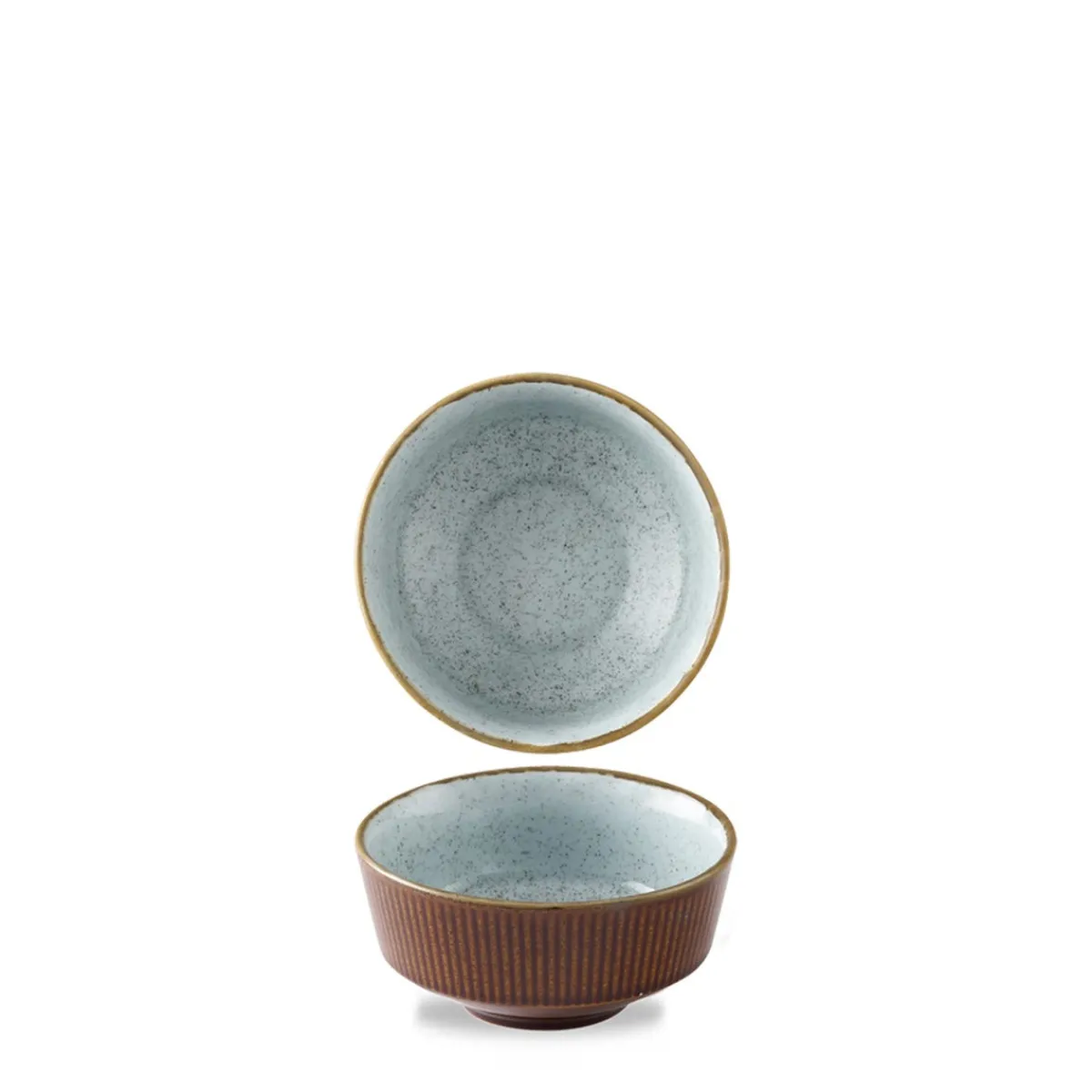 CHURCHILL Bol à soupe rond brun porcelaine vitrifiée Ø 13 cm Stonecast Natural New