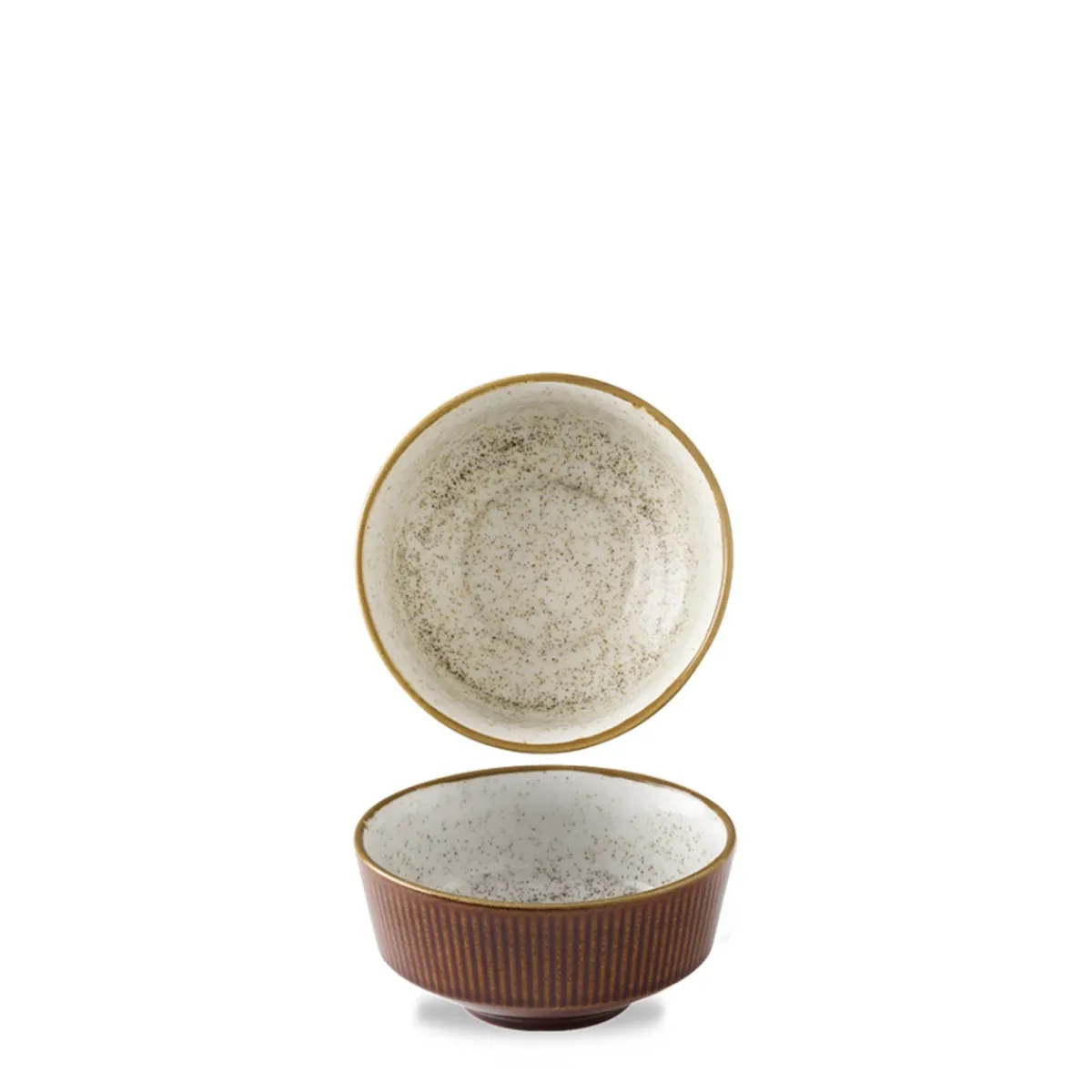 CHURCHILL Bol à soupe rond brun porcelaine vitrifiée Ø 13 cm Stonecast Natural Online