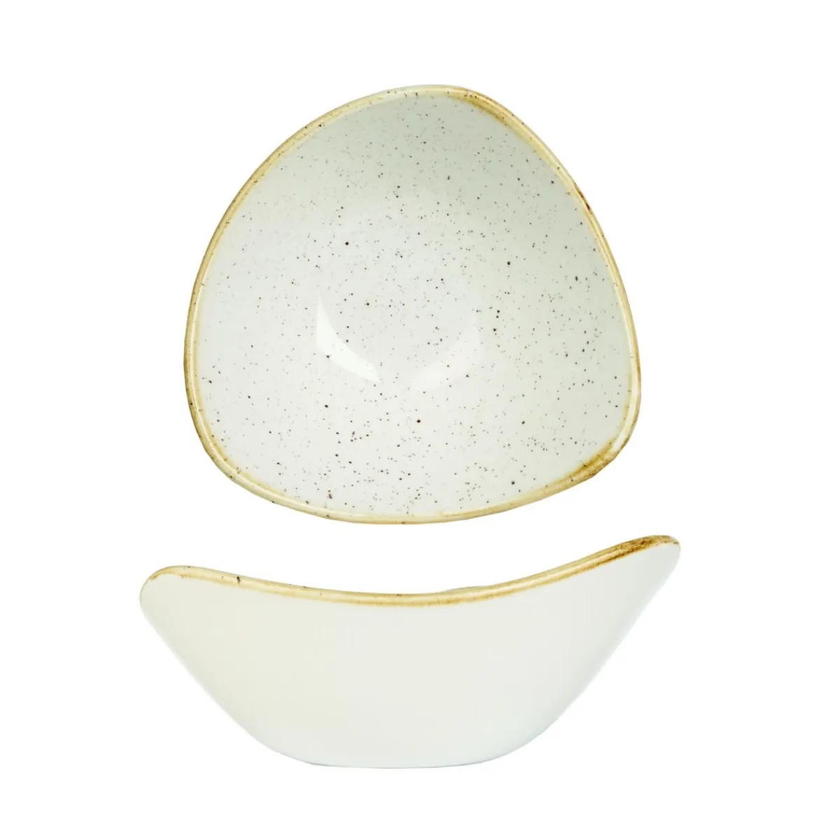 Bol triangulaire barley white porcelaine vitrifiée 15,3 cm Stonecast Barley - CHURCHILL
