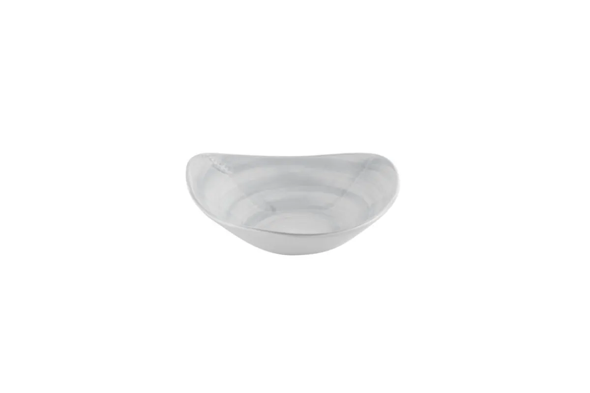 Bol triangulaire Canvas grey porcelaine vitrifiée 18,5 cm Stonecast Canvas - CHURCHILL Best