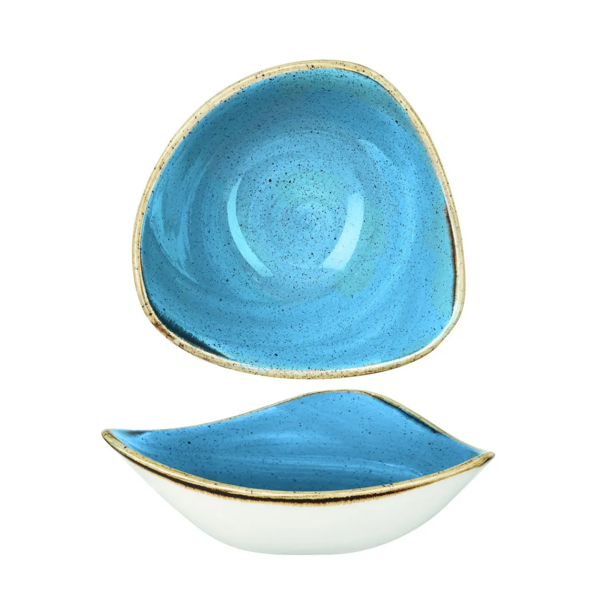 CHURCHILL Bol triangulaire Cornflower porcelaine vitrifiée 15,3 cm Stonecast Cornflower Clearance