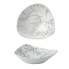 Bol triangulaire gris porcelaine vitrifiée 18,5 cm Kintsugi Agate Grey - CHURCHILL