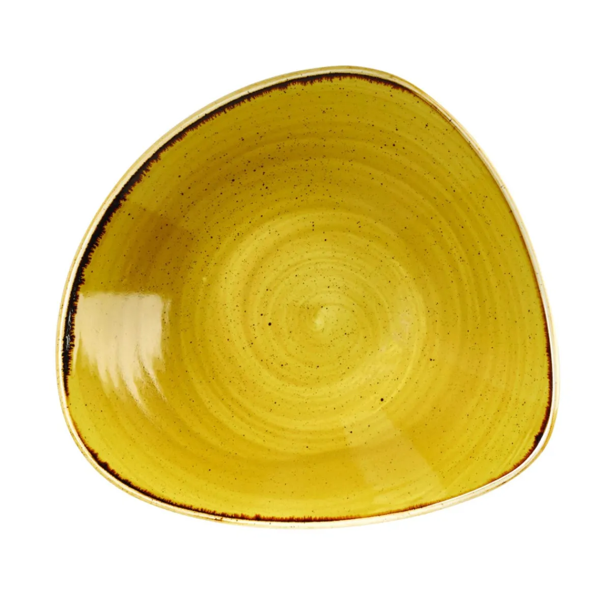 Bol triangulaire Mustard porcelaine vitrifiée 23,5x23,5 cm Stonecast Mustard - CHURCHILL Clearance