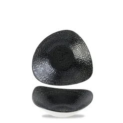 CHURCHILL Bol triangulaire noir porcelaine vitrifiée 23,5 cm Chroma Clearance