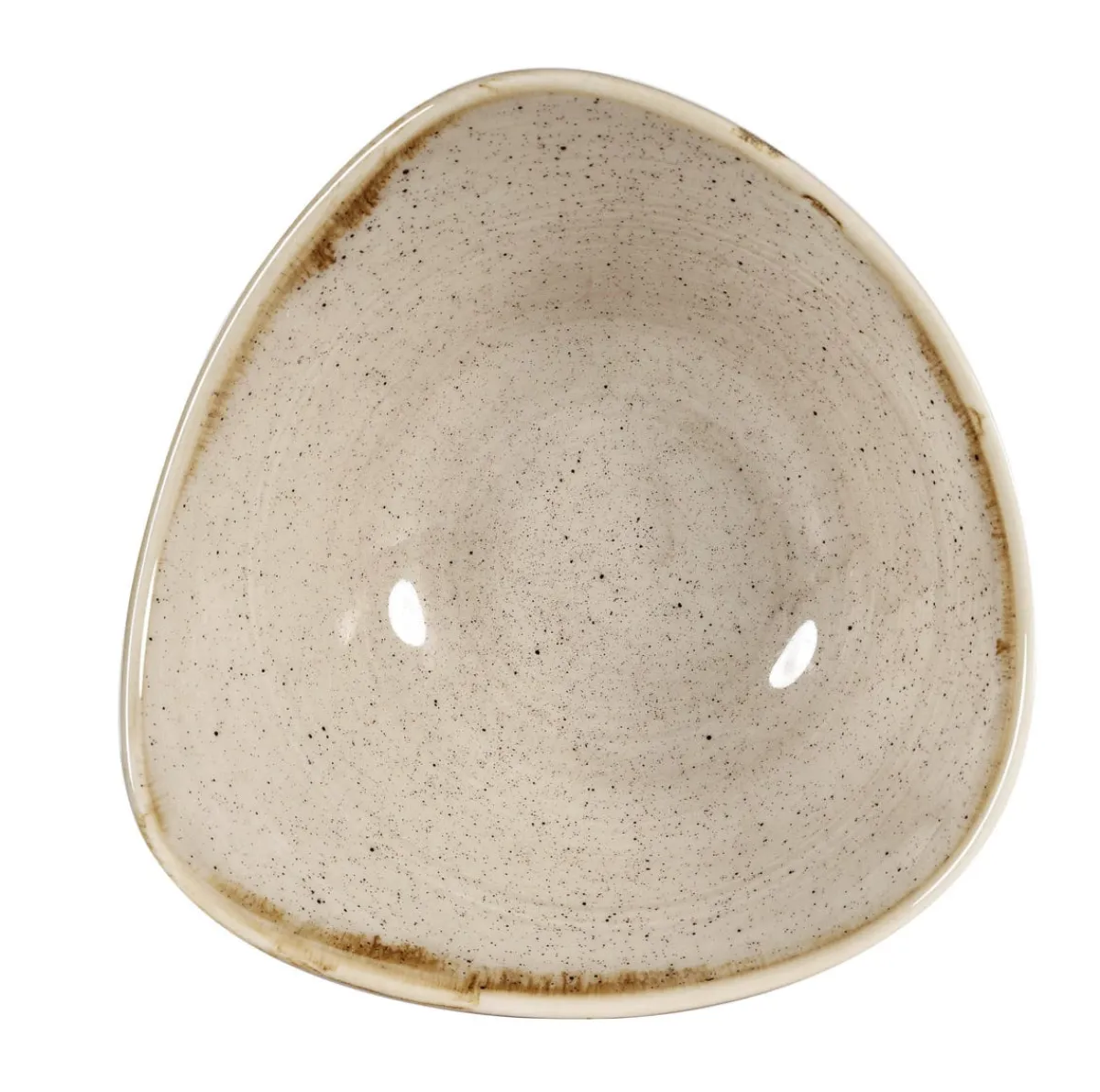 CHURCHILL Bol triangulaire Nutmeg Cream porcelaine vitrifiée 15,3x15,3 cm Stonecast Nutmeg Hot