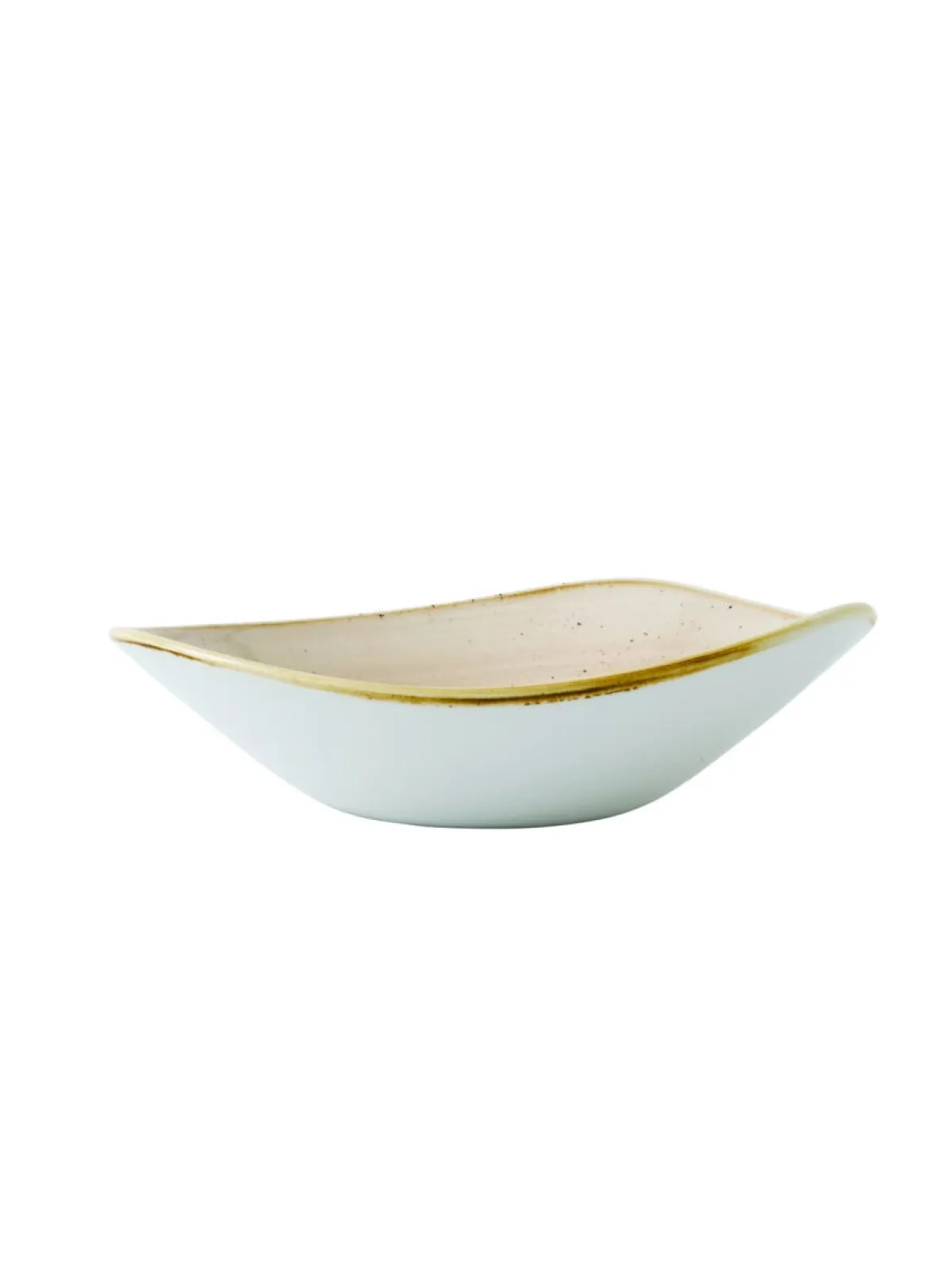 CHURCHILL Bol triangulaire Nutmeg Cream porcelaine vitrifiée 15,3x15,3 cm Stonecast Nutmeg Hot