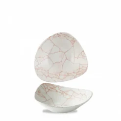 CHURCHILL Bol triangulaire orange porcelaine vitrifiée 23,5x23,5 cm Kintsugi Corail Outlet