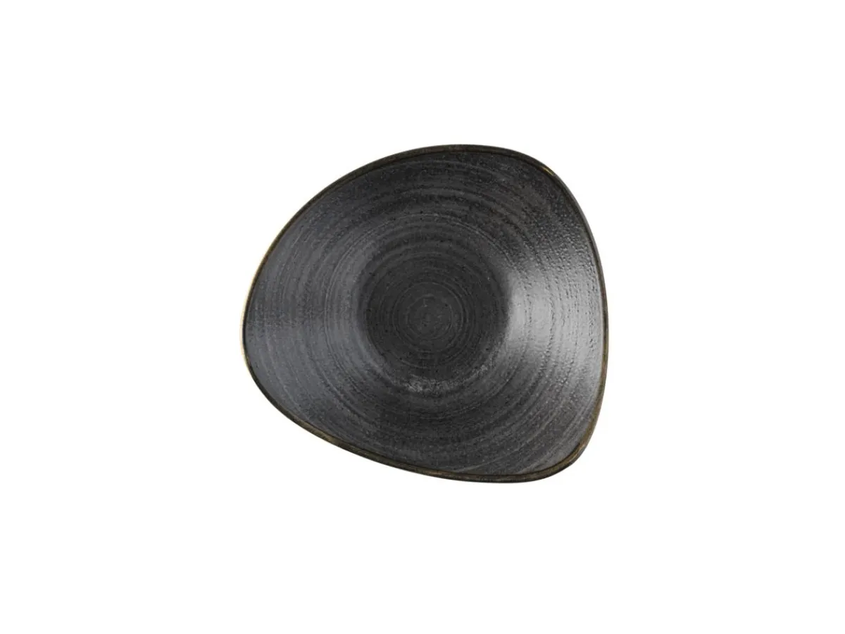 CHURCHILL Bol triangulaire Raw Black porcelaine vitrifiée 18,5x18,5 cm Stonecast Raw New