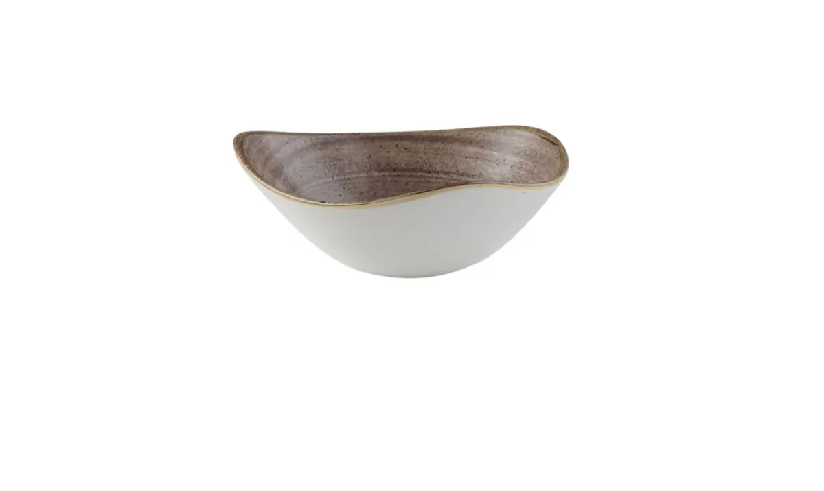CHURCHILL Bol triangulaire Raw Brown porcelaine vitrifiée 18,5x18,5 cm Stonecast Raw Online