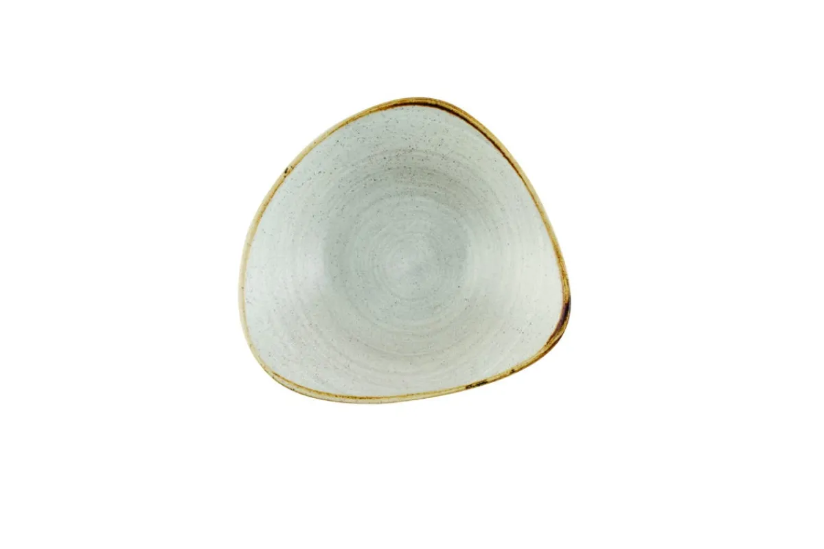 Bol triangulaire raw grey porcelaine vitrifiée 18,5x18,5 cm Stonecast Raw - CHURCHILL New