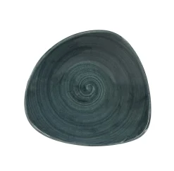 Bol triangulaire Rustic Teal porcelaine vitrifiée 23,5x23,5 cm Stonecast Patina - CHURCHILL Outlet