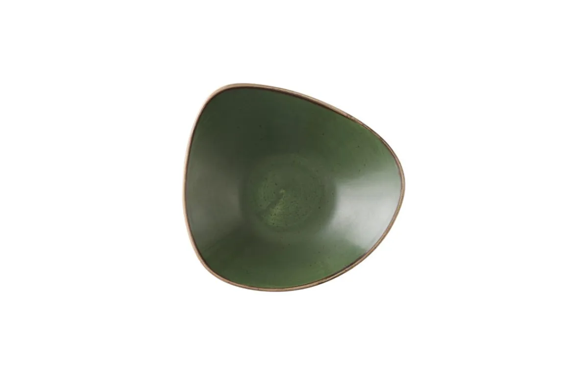 CHURCHILL Bol triangulaire Sorrel Green porcelaine vitrifiée 23,5 cm Stonecast Sorrel Hot