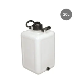 GILAC Bonbonne Avec couvercle blanc plastique 25x25x45 cm 20 L fond plein parois pleines Outlet