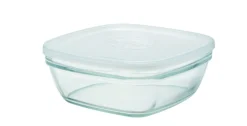 Boîte avec couvercle carré transparent verre trempé 20,2 cm Freshbox - DURALEX Clearance