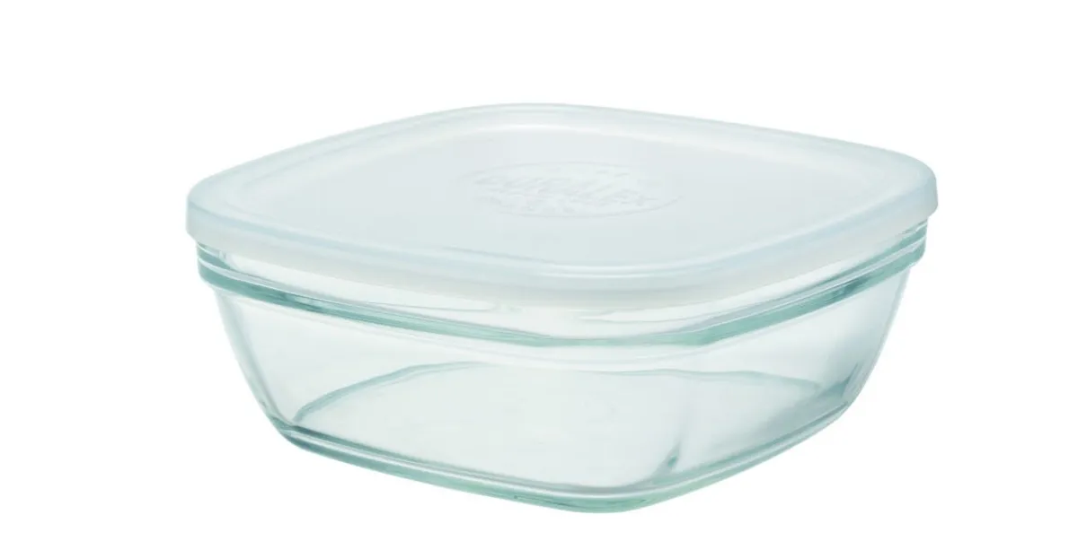 Boîte avec couvercle carré transparent verre trempé 20,2 cm Freshbox - DURALEX Clearance